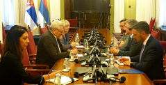 12 July 2019 The of the Committee on the Judiciary, Public Administration and Local Self-Government Petar Petrovic in meeting with the Head of Council of Europe Office Serbia Tobias Flessenkemper